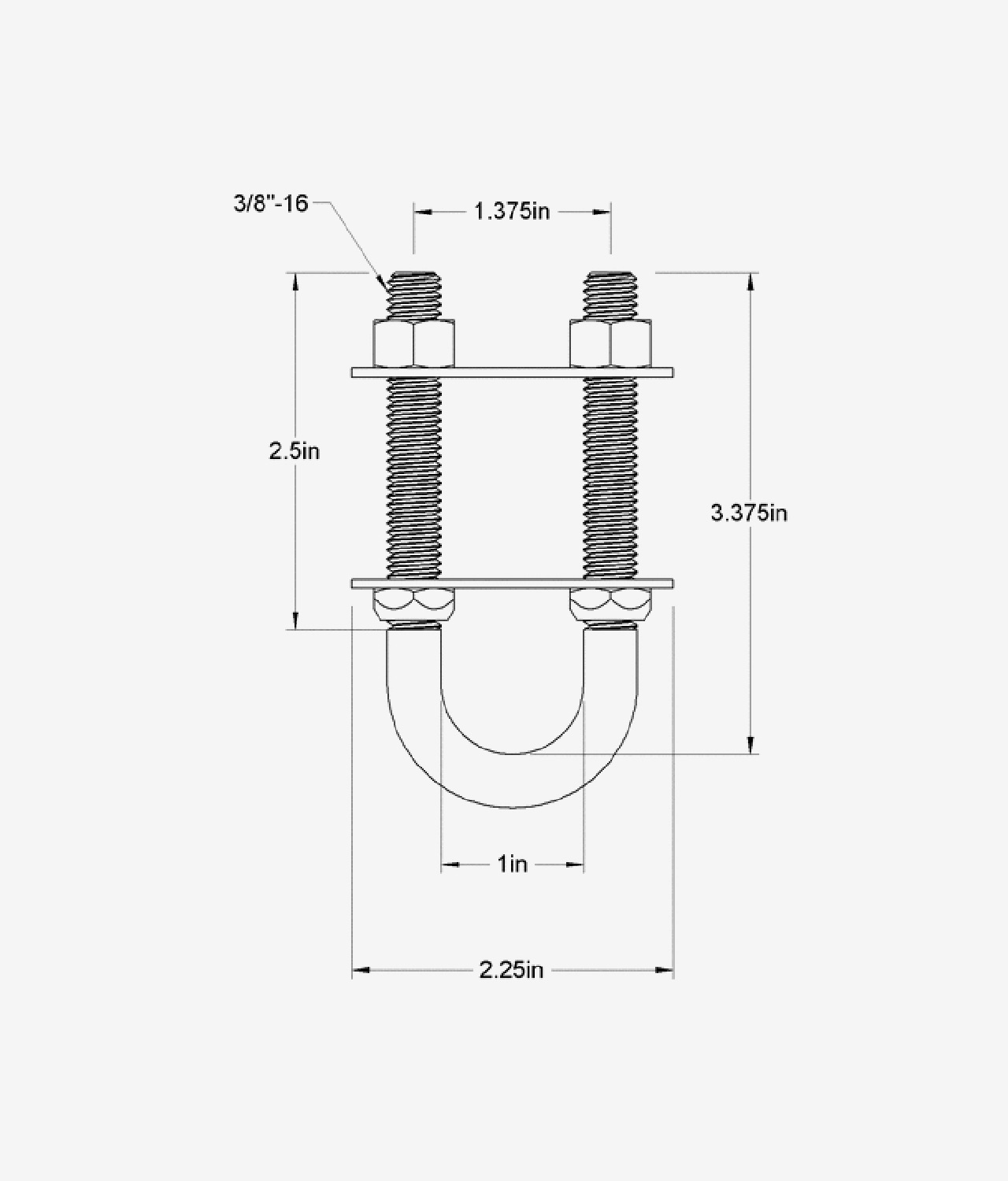 Heavy Duty Marine Grade U-Bolt - Image 2