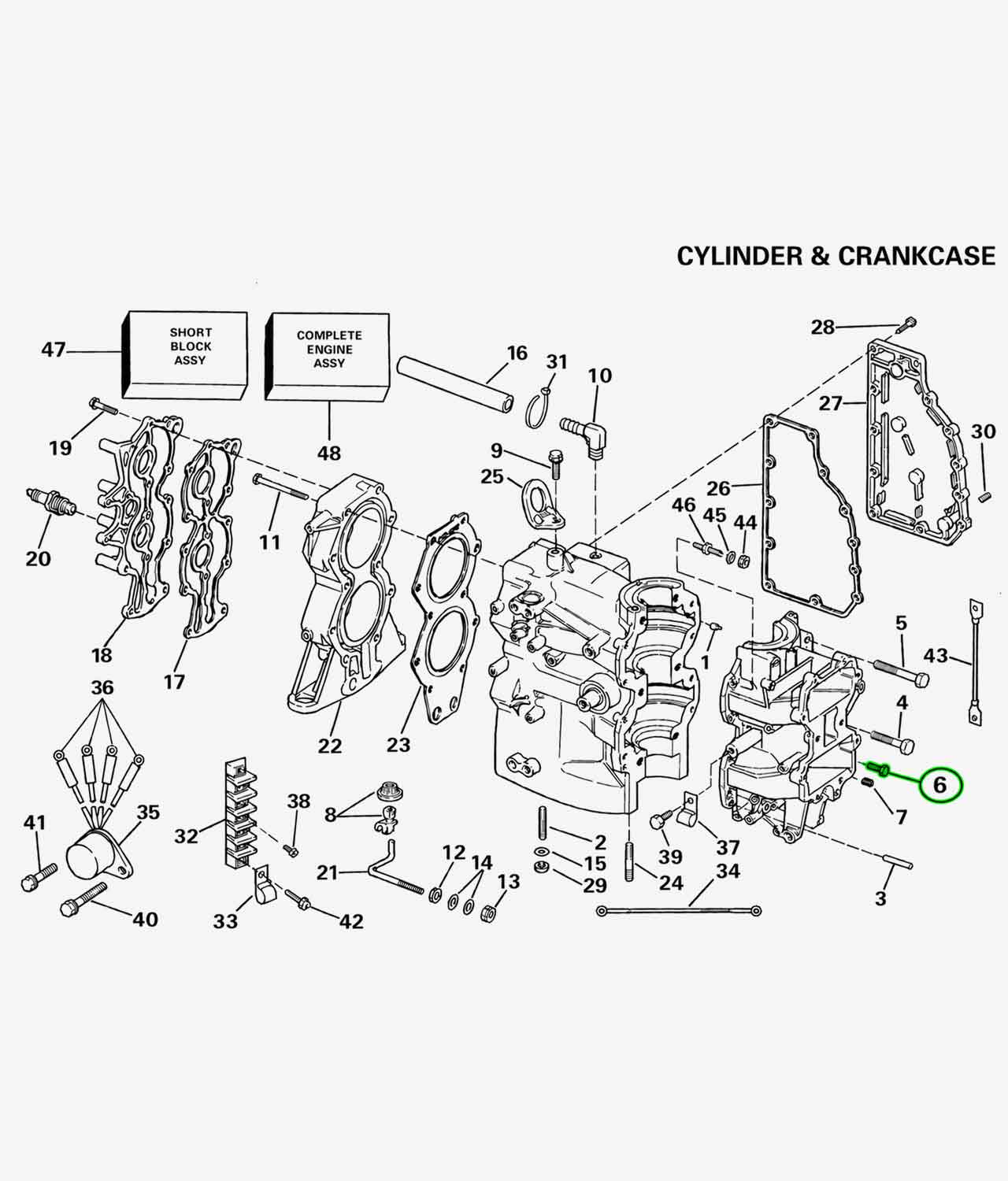 Crankcase to Cylinder Bolt Set 308742 - Image 2